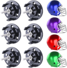 6 Pack Football Helmet Wall Mount Display Holder Hanger for Full or Mini Helmet,