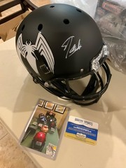 Stan Lee autographed evil Spider-Man full-size helmet Stan Lee radtke certs.