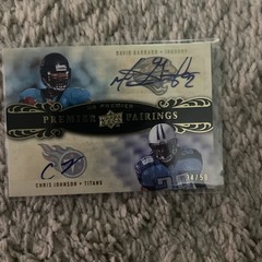 2008 Upper Deck Premier David Garrard Chris Johnson Pairings Auto #/50