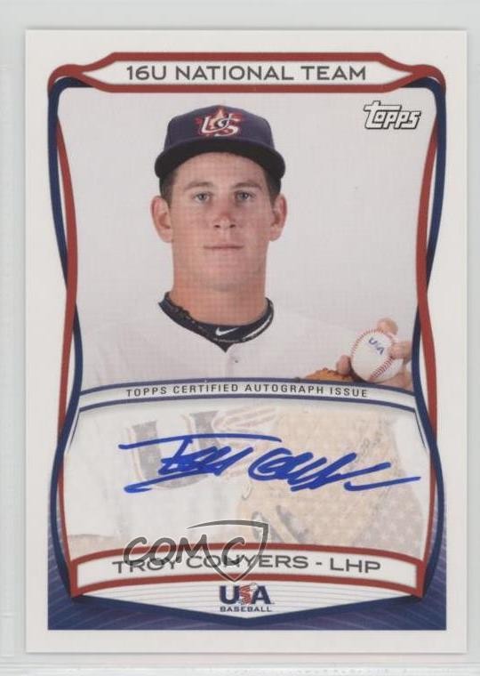 2010 Topps USA Baseball Team Troy Conyers #A-TBD Auto 1s7