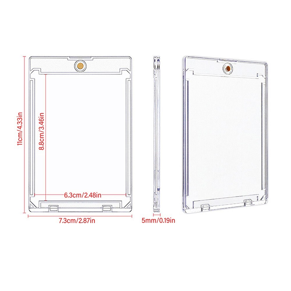 Slim 35/55/75/100/130pt Magnetic Card Holder One Touch Card Holder UV Protectors