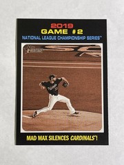 2020 Topps Heritage – NL Playoffs Max Scherzer #203 2019 NLCS Game #2