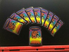 10 Count NEW Cincinnati Bengals Prismatic Sticker Sheet 2.5 x 3.5 inches