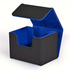 PU Leather Card Deck Box Magnetic Case Holds 100 Sleeved TCG Game Cards