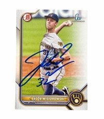 Jacob Misiorowski Signed Card 1st Bowman Paper Autographed Auto