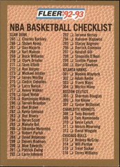 1992-93 Fleer #443 Checklist 1 – BSK