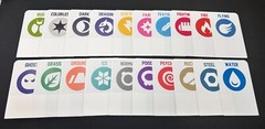 20 TALL Sports Card Dividers with FREE Custom Pokémon Energy Type Labels