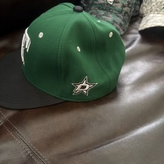 Lot of 4 Dallas Stars NHL Hockey Baseball Hats Camo Military & Green Hook & Loop