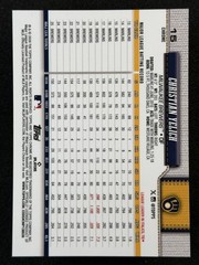 2026 Topps Chrome Christian Yelich #15 Refractor True Orange 24/25