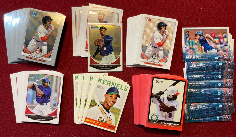 2012-2015 Bowman Topps Diamond Rookies Byron Buxton Mint RC Lot of 200