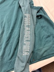 Philadelphia Eagles Fanatics Mens Hoodie Size M Full Zip Sweatshirt Green NFL