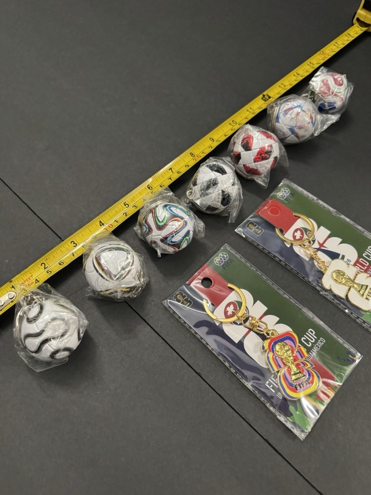 FIFA Mini Soccer Ball Keychain Set Plus 2026 Key Chains– 9 Pack – World Cup