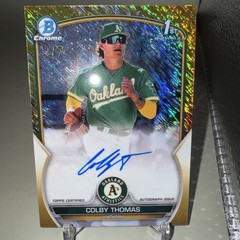 Colby Thomas 2023 1st Bowman Auto Gold Shimmer /50 Au Rc Athletics (CPA-CT)
