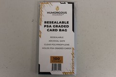(100) Humongous Hoard Resealable PSA Graded Card Bags – 1 Pack of 100