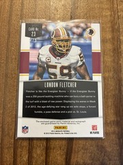 2012 Absolute London Fletcher Gridiron Force Jersey Relic #4/5 Auto Redskins SP