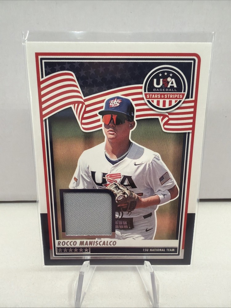 2025 Panini Stars and Stripes USA Materials Rocco Maniscalco #USA-RM (MEM, RC)