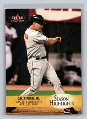 2000 Fleer Tradition Update #U2 Cal Ripken Jr. 3000th Hit Orioles NM-MT