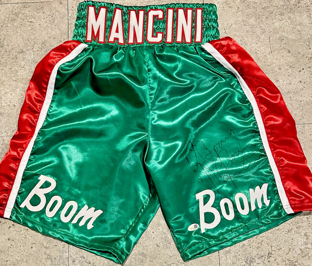 Ray “Boom Boom” Mancini Signed Autographed Green Boxing Trunks COA JSA