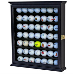 49 Golf Ball Display Case Cabinet Wall Rack Holder Solid Wood Frame with 98% UV