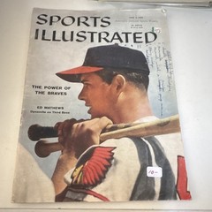 Sports Illustrated Magazine June 2, 1958 Milwaukee Braves Ed Mathews Cover