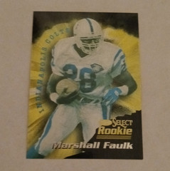 Pinnacle Select 1994 Select Rookie #SR1 Marshall Faulk Colts NFL Football Card