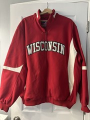 Wisconsin Badgers Therma Dugout Full Zip Jacket Men’s Size XL NCAA Majestic