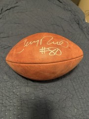 Jerry Rice #80 Signed Wilson Duke NFL Football San Francisco 49ers