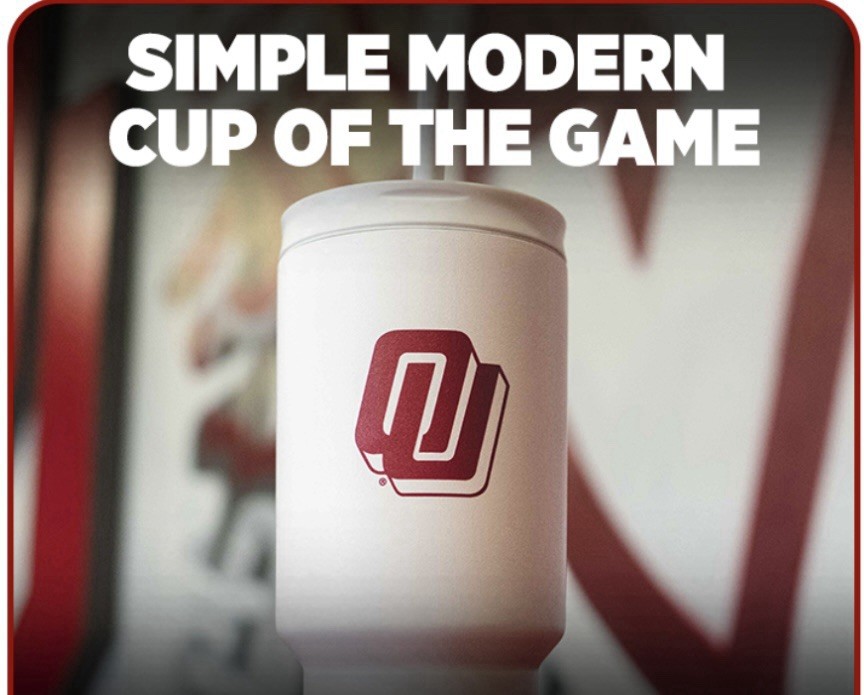Oklahoma Sooners Simple Modern Commemorative “1980’s Vintage Logo” Tumbler