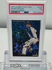 SHOHEI OHTANI 2015CALBEE STAR CARD GOLD FACSIMILE #S-06 PSA7!POP1!(RC)
