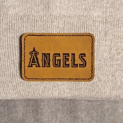 Angels Leather Rectangle Patch MLB (Patch Only)