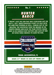 Hunter Barco Pittsburgh 2022 USA Stars and Stripes Collegiate National Team