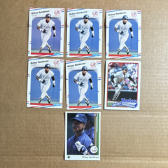 Fleer 1988, Topps 1989, Upper Deck 1989, Rickey Henderson New York Yankees Lot 7