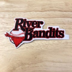 QUAD CITY RIVER BANDITS Embroidered Iron-On 5.25″ x 2.5″ Official MiLB Patch