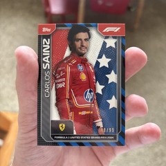 2024 Topps F1 United States GP Carlos Sainz Scuderia Ferrari Exclusive #AUT-7