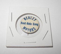 1940’s Baseball HEALEY MOTORS Knot Hole Gang Stadium Souvenir Pin Button Charm