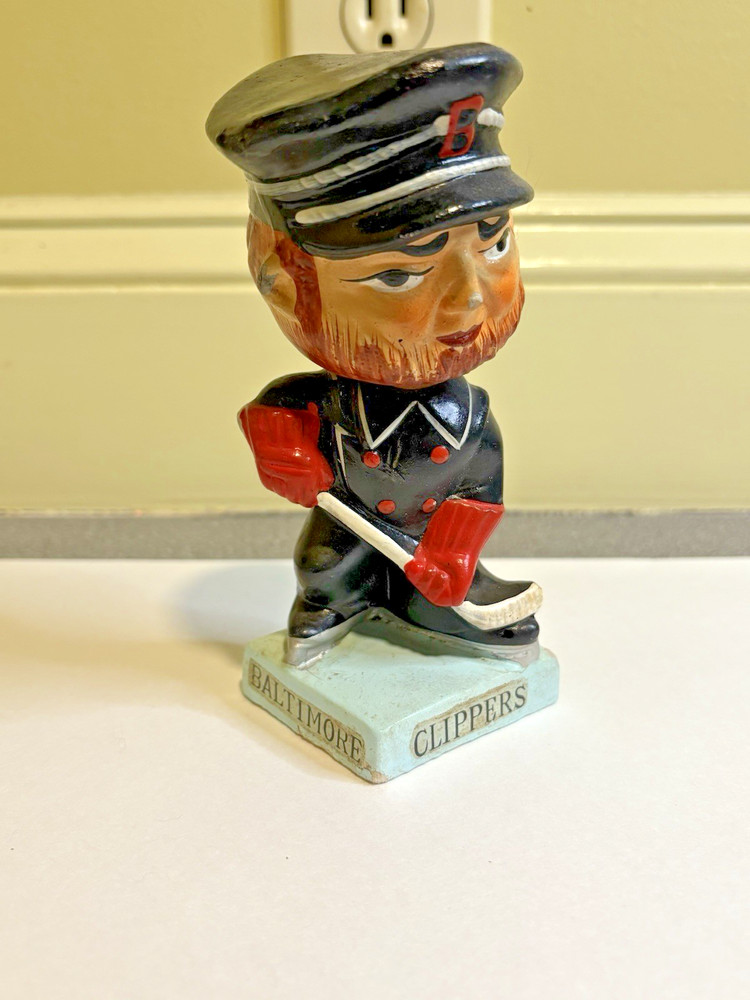 1960’s Vintage Baltimore Clippers Hockey AHL Bobble Head Nodder