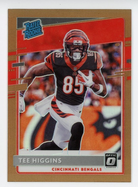 2020 Panini Donruss Optic Tee Higgins Rated Rookie Bronze Prizm #160 Bengals
