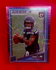Jalen Milroe Pink Velocity /99 RC 2025 Optic Rated Rookie Seahawks QB SSP 🔥