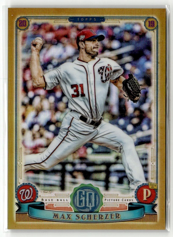 2019 Topps Gypsy Queen #250 Max Scherzer Chrome Box Topper Gold #/50