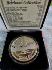 VTG:1st NIGHT GAME@ WRIGLEY FIELD 8-8-88 CHICAGO CUBS 1 oz .999 SILVER #526/1500