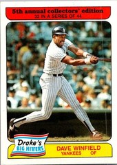 1985 Topps Drake’s Big Hitters Dave Winfield #32 NM-MINT