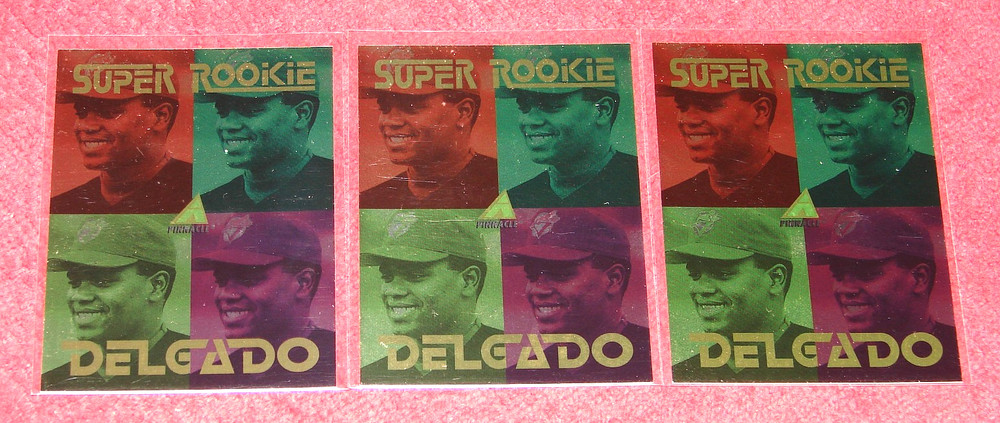 CARLOS DELGADO BLUE JAYS 1994 PINNACLE SUPER ROOKIE #SR1 LOT OF 3 (B2)