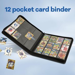 Trading Card Binder 480 Pockets, 12 Pockets Card Binder, Side Loading Card Colle