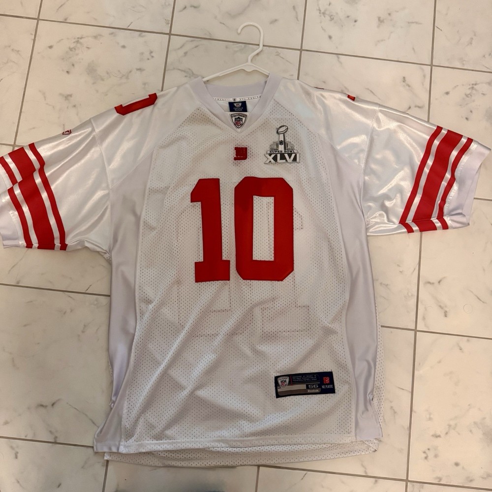 Authentic Reebok On-Field Super Bowl 46 (2012) Eli Manning #10 NY Giants Jersey
