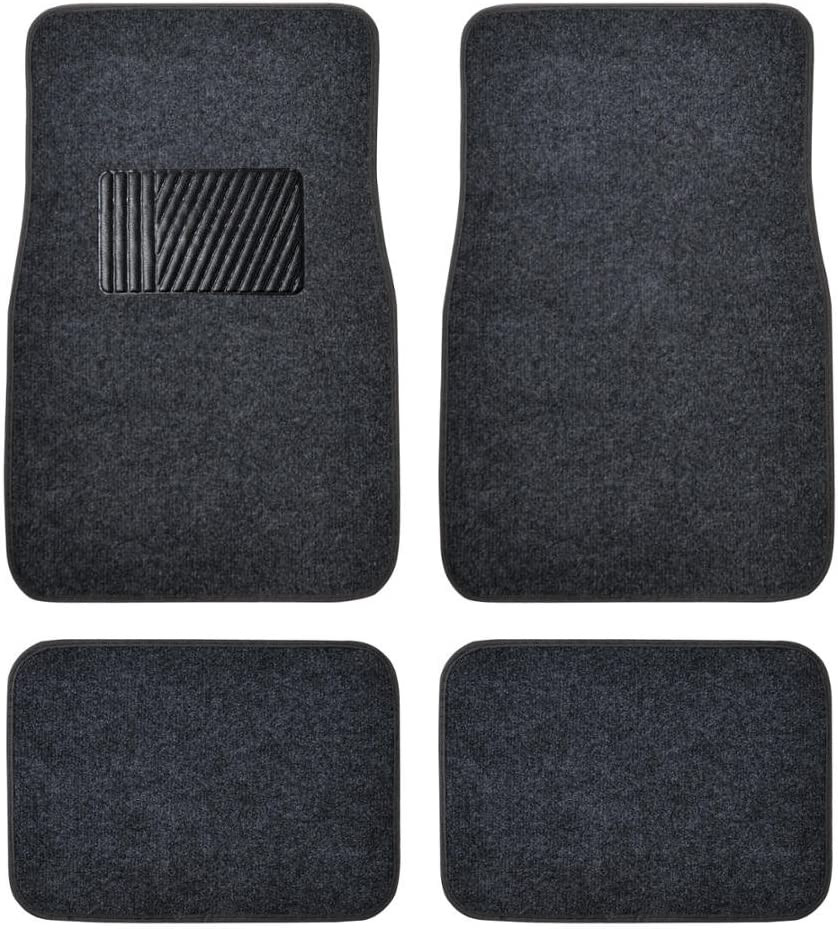 Classic Carpet Floor Mats for Car & Auto – Universal Fit -Front & Rear with Heel