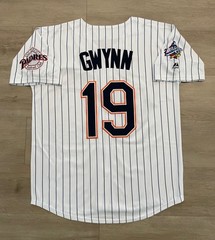 Tony Gwynn San Diego Padres 1998 World Series White Pinstripe Jersey Men’s S-4XL