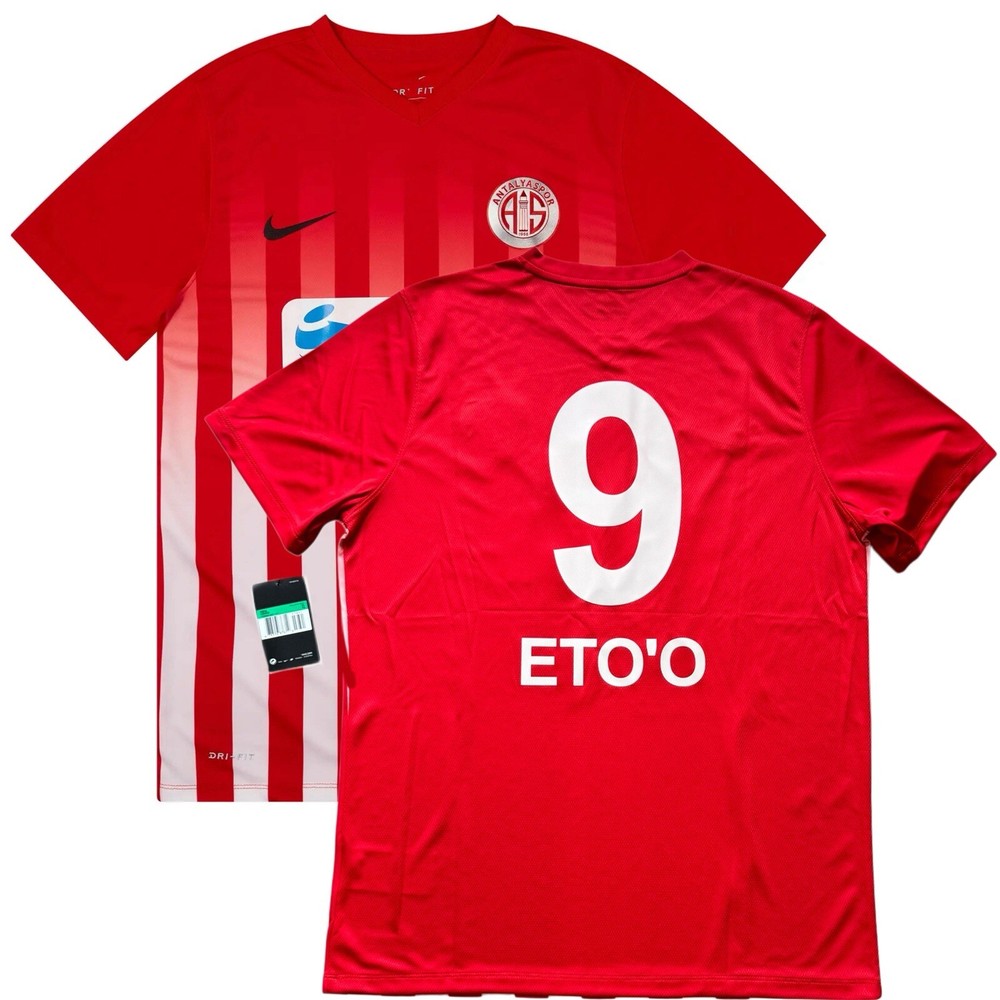 2016/17 Antalyaspor Home Jersey #9 Eto’o XL Nike Turkish Super Lig Cameroon Star