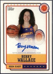 Berry Wallace 2024 Topps Chrome McDonald’s All American Event Auto