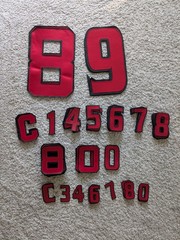 Huge Lot Of 750 Pro Quality Jersey Numbers Patches Hockey Baseball Stitched Sewn