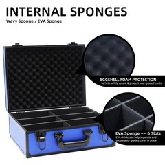 Durable Graded Card Storage Box – PSA Trading Card Case, Blue, 16.5″x13.3″x6.9